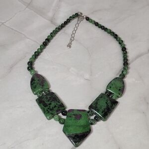 Jay King Ruby Zosite Gemstone Necklace